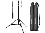 Walimex Pro Light Stand WT-806 Set Di 2 Fino A 256 Cm Di Altezza, Stativo Per Flash Con Smorzamento A Molla Incl. Adattatore 3/8" E Borse, Stativo Per Lampade Fino A 6 Kg, Stativo Da Studio Per Luce Anulare, Riflettore, Flash E Video"
