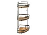 5 Five Simply Smart - Mensola Angolare Per Doccia "Blackacia"" A 3 Livelli In Legno Di Acacia"