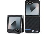 Bmw Bmhczf622Nbck Z Flip6 F741Czarny/Nero Custodia Rigida Linea Blu Carbonio