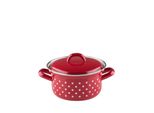 Casseruola Riess Con Coperchio Ø14Cm 0,8L Punti Smalto Rosso