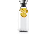 Eva Solo KüHlschrankkaraffe, Glaskaraffe, Karaffe, Kanne, Wasserkaraffe, Saftkaraffe, Glas/ Edelstahl/ Silikon, 1.4 L, 568015