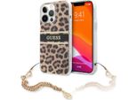 Guess Guhcp13Lkbsleo Custodia Rigida Per Iphone 13 Pro / 136,1 Leopardo Catena D'oro