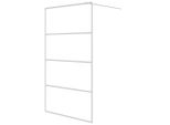 Vidaxl Schermo Doccia Per Cabina Doccia Bianco 115X195 Cm Esg Vetro Chiaro