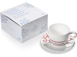 Gmundner Keramik Pur Geflammt Red, Tazza Da Tè Maxima Con Piattino