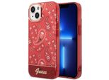 Guess Guhcp14Shgbnhr Custodia Rigida Per Iphone 14 / 15 / 13 6.1 Czerwony/Rosso Bandana Paisley