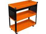 Carrello Da Officina A 3 Livelli Carrello Portautensili Con Cassetto Bloccabile E Rotelle