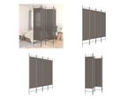 Vidaxl Paravento 4 Pezzi Antracite 160X200 Cm Tessuto - Divisorio Per Ambienti - Parete Divisoria