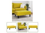 The Living Store Poggiapiedi Giallo 77X55X31 Cm Velluto