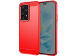 Avizar, Custodia Protettiva Flessibile Per Honor 200 Lite, Effetto Carbonio, Rosso