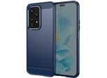 Avizar, Custodia Protettiva Flessibile Per Honor 200 Lite, Effetto Carbonio, Blu Scuro