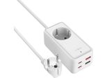 Fixed Fixed Harging Strip Power Extension Adapter With 2X USB-C And 2X Usb