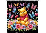 Tenda Multifunzionale Di Design 180X180 Cm - Winnie The Pooh/Fiore E Farfalle