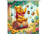 Tenda Multifunzionale Di Design 180X180 Cm - Winnie The Pooh / On A Log