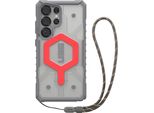 Uag Pathfinder Clear Magnet Bundle Con Modulo Magnetico E Cordino Da Polso Per Samsung Galaxy S25 Ultra 5G - Grigio Rosso