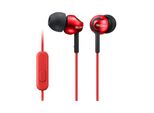 Sony MDR-EX110AP - Auricolari Con Microfono - In-Ear - Cablati - Spina Da 3,5 Mm - Rosso
