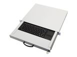 Aixcase AIX-19K1UKUSTP-W Aixcase 19" Rack 1U Tastatur Us Touchpad Usb Lichtgrau"