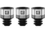 Zwilling Set Di Tappi Per Vino Sottovuoto 3 Pezzi Fresh & Save Grigio
