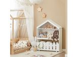 Sobuy KMB52-W Set Di Scaffali Per Bambini 2 Pezzi Scaffale Per Bambini Scaffale Per Giocattoli Scaffale Con Rotelle Organizzatore Di Giocattoli Per Bambini Scaffale Mobili Per La Camera Dei Bambini Wd Circa: 91X114X30Cm