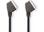 Cavo Scart | Scart Male | Scart Male | Placcato Nickel | 480P | 1.50 M | Tondo | Pvc | Nero | Label
