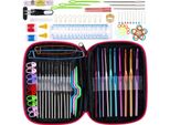 Omna | Set Per Uncinetto 100 Pezzi - Uncini 0,6-6,5 Mm - Ergonomici - Pratica Custodia