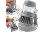 Omna | Spazzola Per Lavastoviglie Con Dispenser Di Sapone - Grigio/Grafite - Igienico - Ergonomico E Pratico
