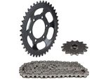 Set Catena 3 Pezzi Nero 14/40 Denti Per ZüNdapp Zx 25 Tipo 460-013 / Zl 25 Tipo 460-040 460-041 (- Motore 9955240)
