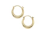 Paar Creolen Jobo, Gold (Gelbgold 333), Ohrringe, Damen, 15,3Mm, Gelbgold 333, Rund 333 Gold