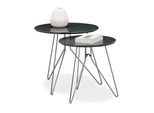 Relaxdays 10020364_0 Relaxdays Beistelltische-Set Holz Grau