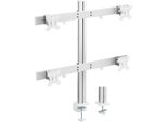Inline® 23184B Supporto Da Tavolo Per Monitor In Alluminio Per 4 Monitor Fino A 32", 8Kg"