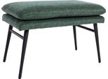 Sgabello HWC-L62, Sgabello Poggiapiedi Pouf Imbottito, 38X56X40Cm Tessuto/Tessuto ~ Verde