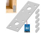 Kotarbau® Set Di 50 Piastre Forate 96 X 40 Mm Argento Zincato Connettore Piatto Connettore Per Legno Piastra Forata Per Interni Ed Esterni Connettore In Acciaio Piastra Forata Barra Piatta