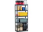 Vevor Scaffalatura Di Stoccaggio 907Kg Scaffalatura Regolabile In Metallo Per Carichi Pesanti 5 Ripiani 406,4X812,8X1828,8Mm Scaffalatura Da Officina Per Cucina, Officina, Cantina, Magazzino, Nero