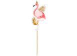 Fenicottero Peepers Decorazione Per Feste 12 Pezzi Rosa-Oro 13 Cm - Taglia Unica