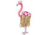 Fenicottero Figurina Decorativa Decorazione Festa Estiva Rosa-Marrone 35X16 Cm - Taglia Unica