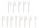 Candele Di Compleanno Happy Birthday 2,5 Cm Bianco
