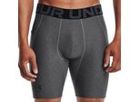Under Armour Uomo Heatgear Armour Compression Shorts Carbon Heather/Nero S Intimo Da Corsa