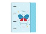 Raccoglitore Ad Anelli Blackfit8 Keep Growing A4 Azzurro (27 X 32 X 3,5 Cm)