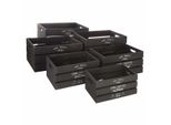 Set Aus 6 Steigen "Facto"" - Holz - Schwarz - Atmosphera Interior Designer"