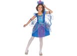 Costume Da Pavone Per Bambina Blu-Viola - 110/116 (5-6 Anni)