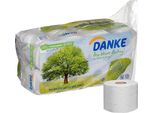 Danke 10630 Danke Toilettenpapier 3-Lagig Recyclingpapier, 8 Rollen