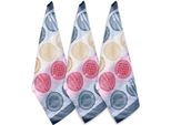 Home Elements Set Di Strofinacci In Cotone Egiziano 50*70 Cm, 3 Pezzi, Piatti