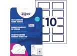Avery Zweckform L4787-20 200 Avery Zweckform Namensetiketten L4787-20 Weiß 80,0 X 50,0 Mm