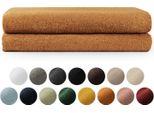 Set Di Asciugamani In Spugna Premium Blumtal Con Asole Per Appendere - Cotone Oeko-Tex, Morbido, Altamente Assorbente - Asciugamano Da Bagno 2X (70X140 Cm), Pumpkin Spice (Marrone)