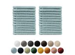 Set Di Asciugamani In Spugna Premium Blumtal Con Asole Per Appendere - Cotone Oeko-Tex, Morbido, Altamente Assorbente - 24X Asciugamani Per Ospiti (30X30 Cm), Azzurro