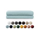 Set Di Asciugamani In Spugna Premium Blumtal Con Asole Per Appendere - Cotone Oeko-Tex, Morbido, Altamente Assorbente - Asciugamano Da Bagno 2X (70X140 Cm), Blu Chiaro