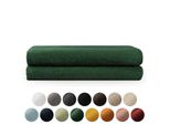 Set Di Asciugamani In Spugna Premium Blumtal Con Asole Per Appendere - Cotone Oeko-Tex, Morbido, Altamente Assorbente - 2X Asciugamano Da Bagno (70X140 Cm), Verde Scuro