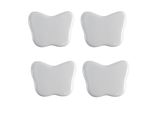Clayre & Eef Pomello Per Porta Set Di 4 Farfalle 4X3 Cm In Ceramica Bianca