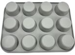 Inf Stampo Per Torta In Silicone - Stampo Per Muffin Da 12 Tazze Grigio