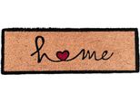Home Elements Tappetino In Fibra Di Cocco, Cuore Di Casa, 25X75 Cm