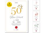 Frank Paperman® | Regali Di Nozze D'oro | Anniversario Di Matrimonio | Di 50° Anniversario Di Nozze D'oro | Classico | Regalo Di Anniversario Di Matrimonio | Pre-Stampato In DIN-A4